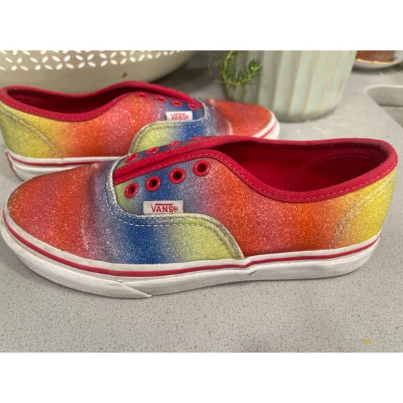 Vans Rainbow Glitter sz 2.5 Kids - Picture 3 of 6